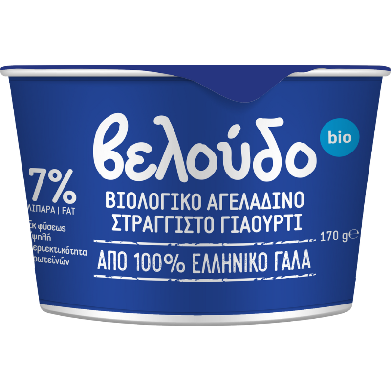 Βιολογικό Γιαούρτι Αγελαδινό Στραγγιστό 170g Βελούδο